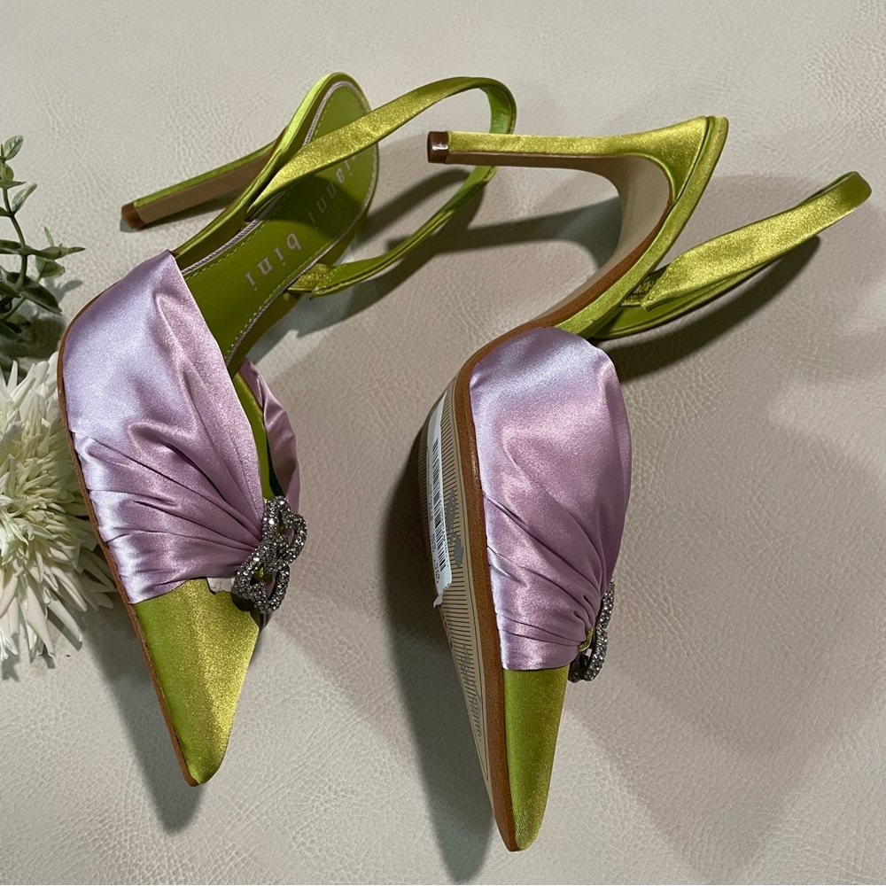 Gianni Bini Michah Satin Heart Embellished Slingback - Picture 10 of 11